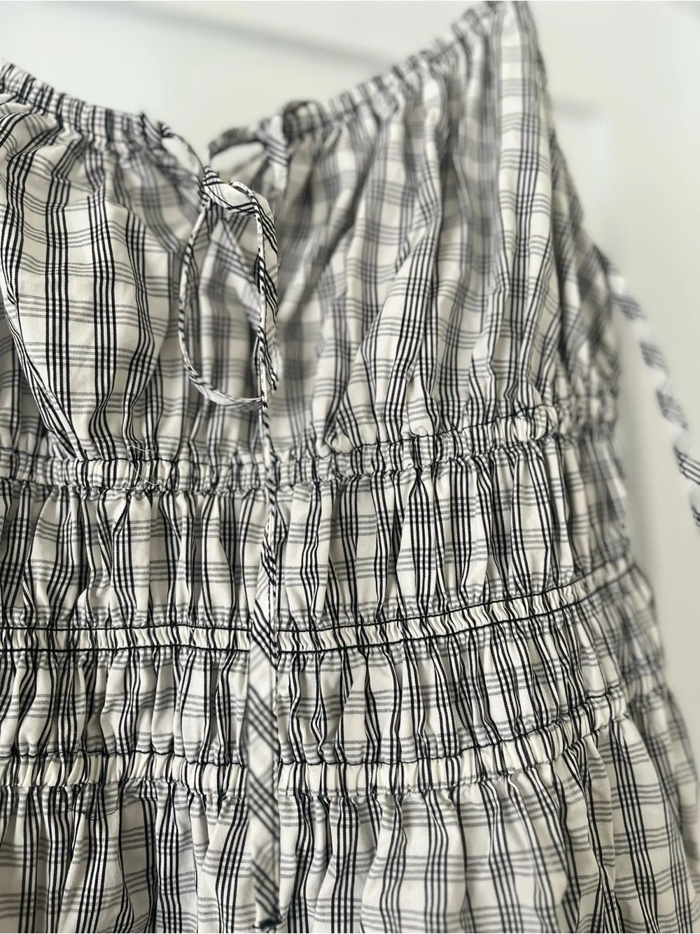 Universal Thread Gray and White Gingham Maxi Dress - Picture 2 of 2